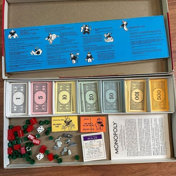 Vintage Monopoly 1970s Parker Brothers Classic Monopoly Game - Picture 5 of 11